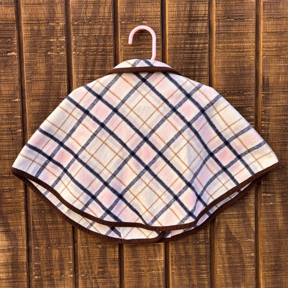 Janie and Jack Plaid Wool Blend Cape Poncho